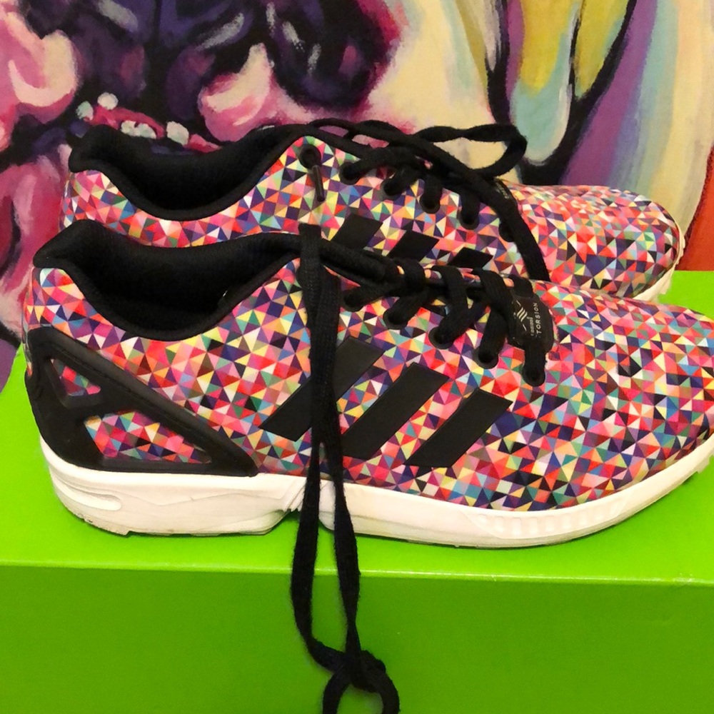 Adidas ZXFlux lace up multi- color